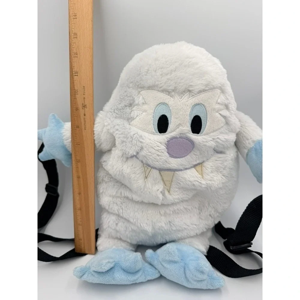 Disney Parks Matterhorn Abominable Snowman Harold Plush Backpack White Blue 14in
